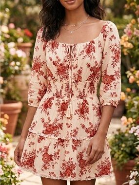 Justify off shoulder flowery women’s dress